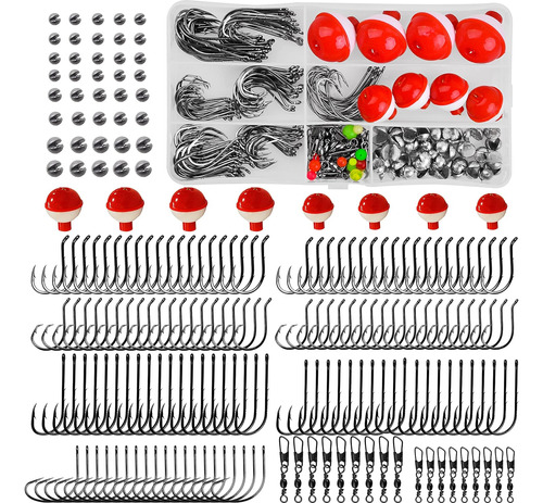 Kit De Aparejos De Pesca Y Anzuelos, 228 Piezas, Incluye Gan