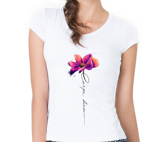 Remera Flor Carpe Diem Mujer