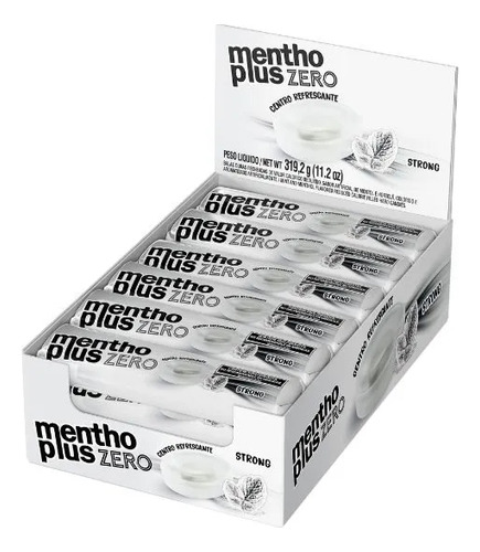 Caramelos Menthoplus Zero Sabor Strong X 12un