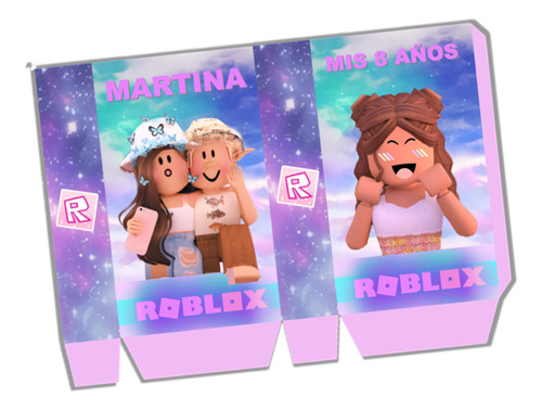 Bolsa Golosinas Imprimible Editable Roblox Rosa Avatars Nena