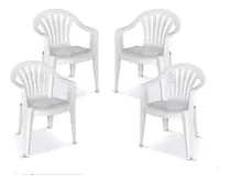 Comprar Silla Plástica X4 Verona Colombraro Sillon Grande Blanco