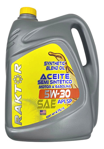 Aceite Raktor Semisintético 5w30 4.75 Lts Motor A Gasolina