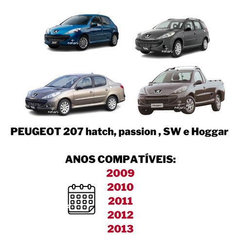 Parachoque Peugeot 207 2008 2009 2010 2011 2012 13 Com Furo