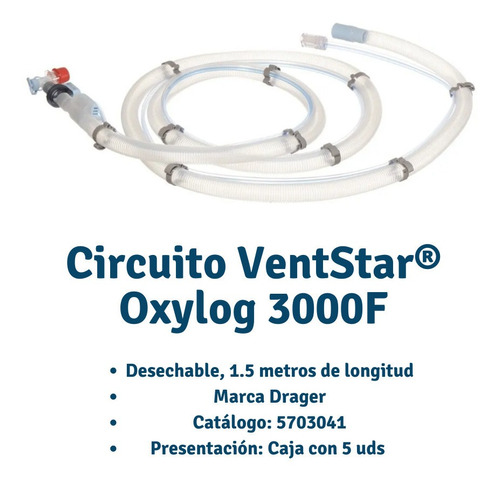 Sistema Paciente Ventstar® Oxylog 3000f, 2000p, Desechable.