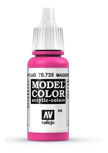 Vallejo Art 70735 Model Color Magenta Fluorescente Acrílico 