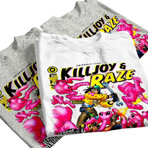 Imagen 4 de 6 de Remera Algodón Valorant Killjoy & Raze