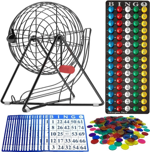 Juego De Mesa Bingo Tómbola Power Trc 75 Bolas 18 Tarjetas