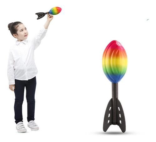 Rainbow Foam Hand Throwing Rocket Rocket Partido De