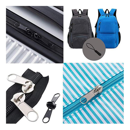 Kit De Reparación De Cremallera Diy 183 Piezas Metal Cabeza
