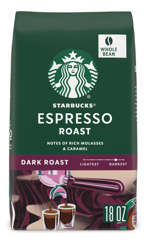 Starbucks - Espresso - Café En Grano De Tueste Oscuro 100%.