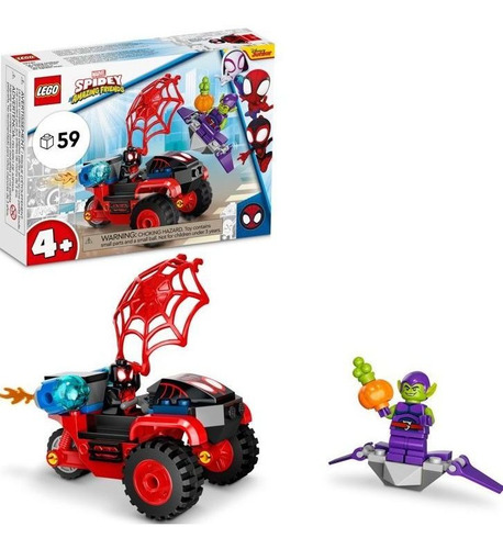 Imagen 1 de 5 de Lego Spidey Amazing Friends - Spiderman Techno Trike - 10781