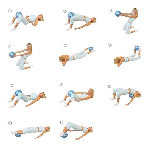 Imagen 9 de 10 de Pelota Pilates 22cm Fitness Yoga Anti Explosion Crazy Fit