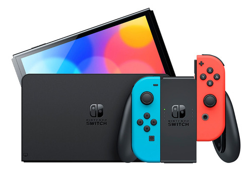 Consola de videojuegos Nintendo Switch de 64 GB y 7 pulgadas con pantalla OLED de neón