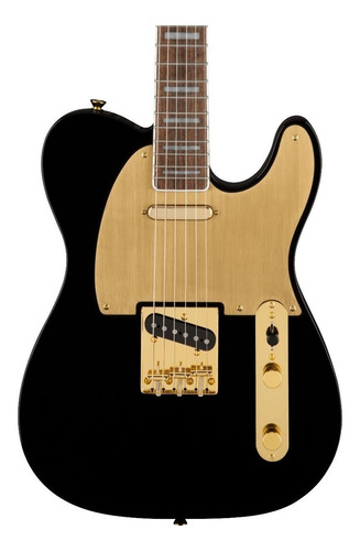 Guitarra elétrica Squier by Fender 40th Anniversary Telecaster de nyatoh 2022 black poliuretano brilhante com diapasão de louro indiano