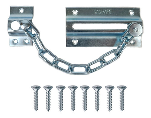 Tranca Trinco Pega Ladrão Com Corrente Para Porta Cromado