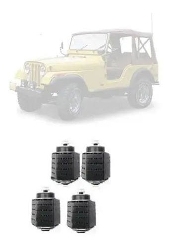 Kit Calço Santoprene Jeep Willys 2 1/2  Pol - 4 Peças