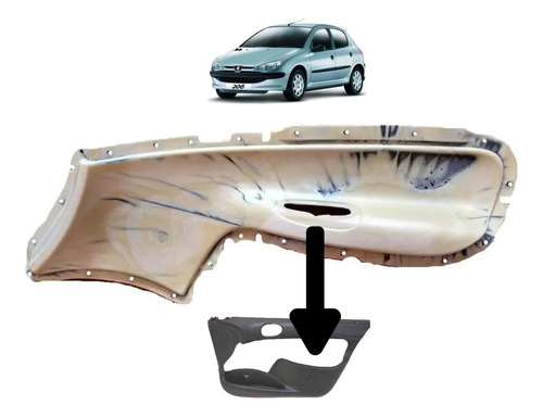 Estructura Paneles Tapizados Interior De Puerta Peugeot 207