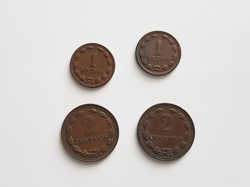 Monedas Argentina 1939 1 Y 2 Centavos Lote X 4