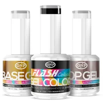 Comprar Kit Esmaltes Semipermanentes Gnp 15ml 21 Free + Base Y Top
