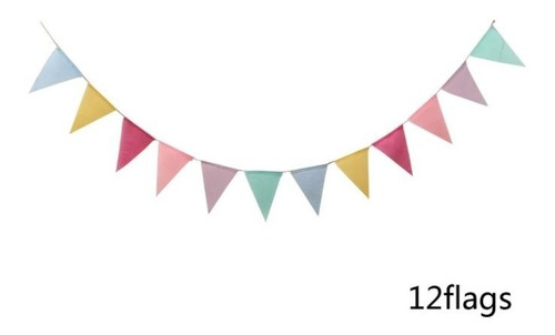 Banderines Tipo Lino Patio Color Cumpleaños Decoración