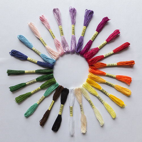 Hilo De Bordar De 50 Colores De Color Fijo (50 Colores, 100