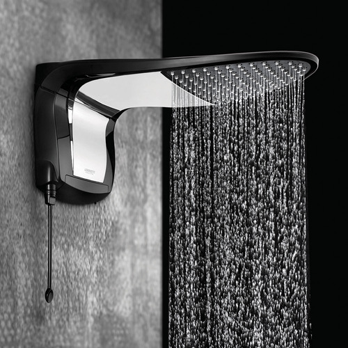 Imagen 2 de 3 de Ducha Eléctrica Acqua Wave Lorenzetti Negro Y Cromado 110v