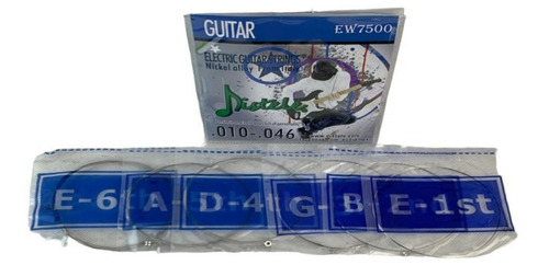 Cuerdas P/guitarra Electrica Calibre 010 A 046 Marca Distele