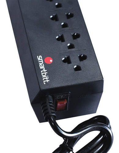 Imagen 7 de 10 de Regulador De Energía Smartbitt Prot Descargas 4 Cont 1200va Color Negro