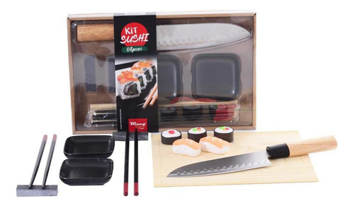 Conjunto Para Sushi Com 2 Pares Hashi + Faca E Acessórios