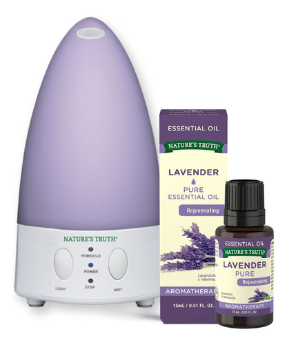 Difusor Ultrasonic 120ml + Aceite Aroma Lavanda 15ml