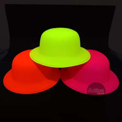 Chapeu Plastico Coquinho Neon - Amarelo - Atacado Contini