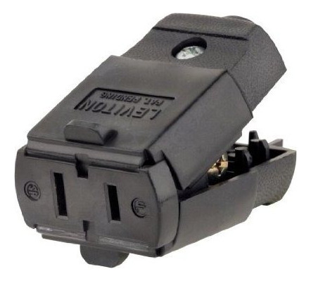 Leviton 102ep 15 Amp 125 Voltios 2p 2w Conector De Hoja Rect