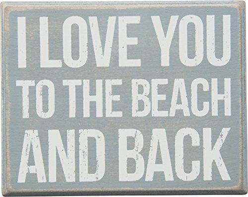 Primitivos De Kathy I Love You To The Beach Y Back Box Sign
