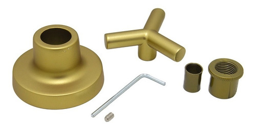 Kit Válvula Lavatório Click + Acabamento De Registro Dourada Acabamento Fosco Cor Dourado
