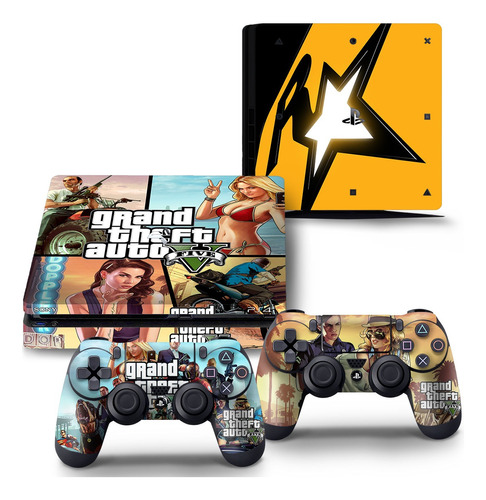 Skin Adesivo Ps4 Playstation 4 Slim Gta V 5