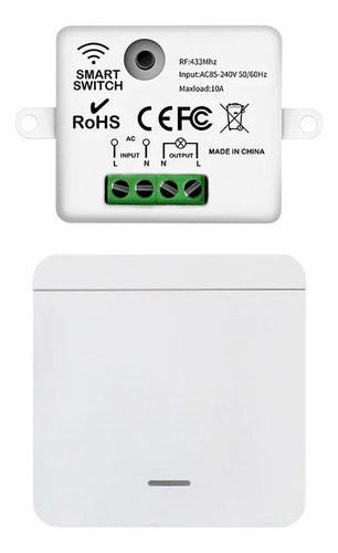 Interruptor Inteligente Modulo Rf433 1 Tecla Sem Fio