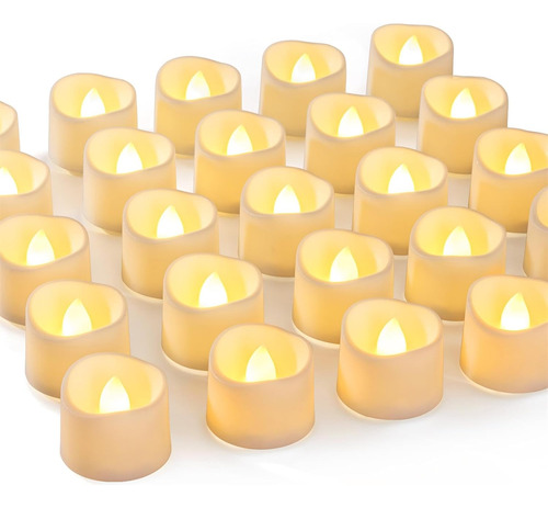 Paquete De 72 Velas Sin Llama Parpadeantes Led Tealight...