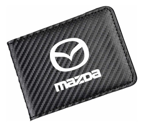 Porta Documentos Estilo Fibra De Carbono Mazda.