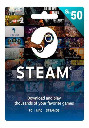 Código Steam Digital 50 Soles - Perú 