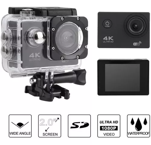 Cámara Deportiva Sport Fralugio Cam Wifi 4k 1080p 30 Fps Control Remoto Y  Accesorios