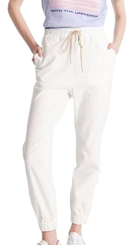 Pantalon Mujer Bengalina Portsaid Jogger Confort Miro Blanco