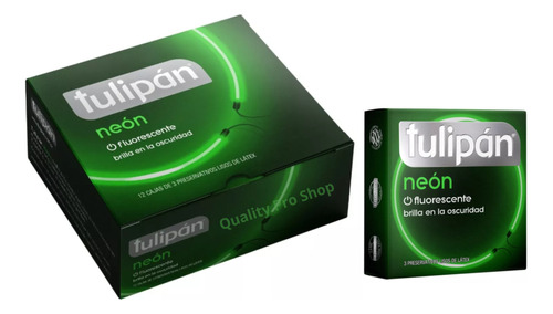 Preservativos Tulipán Neón X 36. 12 Cajas X 3 Unid. Discreto