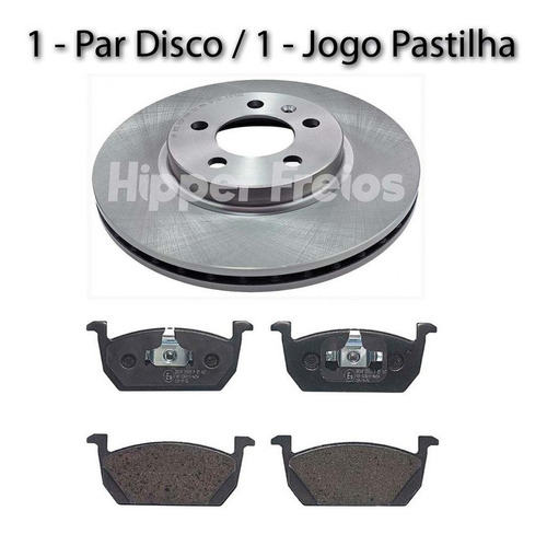 Disco E Pastilha Freio Dianteiro Vw Polo Highline Tsi 1.0