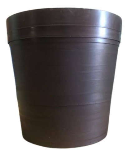 Kit De 5 Macetas Jumbo # 16 Redonda Grande 37 Lts Chocolate Lisa