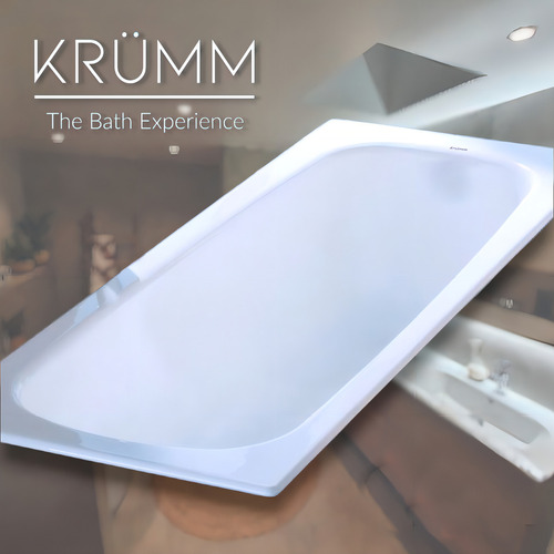 Bañera Krumm Chapa Enlozada 160x70 Blanco Antideslizante