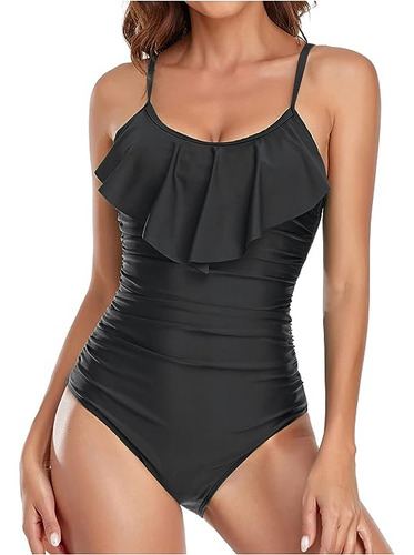 Danify Women S One Piece Swimsuit Neck Plunge Mesh Ruched Mo