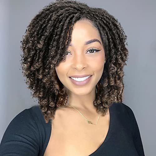 Lady Hanne Dreadlock Wig Black Brown Short Curly Rd88j