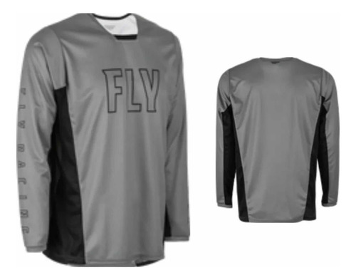 Jersey Gris Fly Racing Para Moto Cuatrimoto Etc Tallas M / L