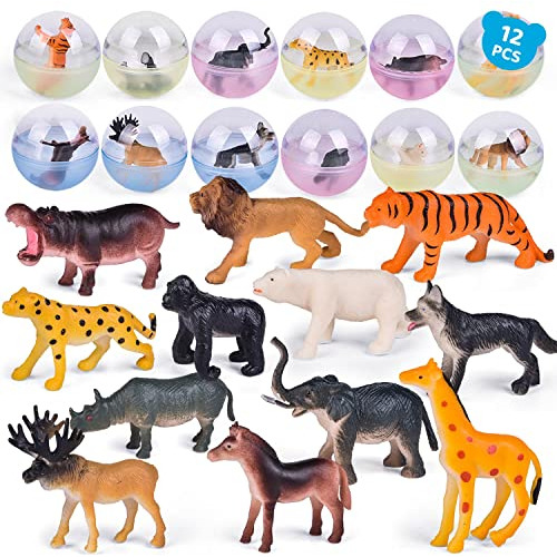 Fun Little Toys 12pcs Huevos De Pascua Con Figuras Animales