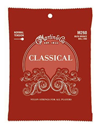 Martin Guitar Classical M260, Nylon Normal Tension 80/20